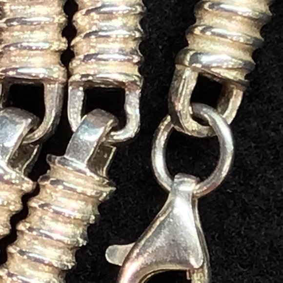 3 oz. Italian 925 Sterling Silver Barrel Chain 30" - Stunning! - Picture 4 of 6